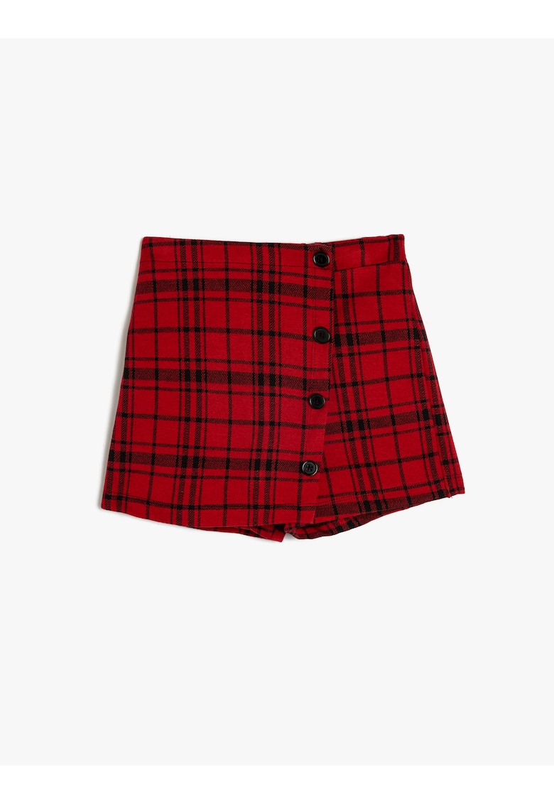 Fusta-pantalon cu model tartan