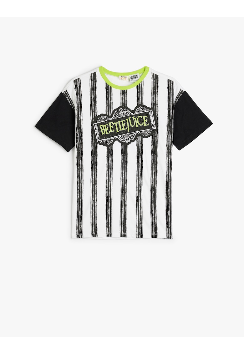 Tricou de bumbac cu imprimeu cu tematica Beetlejuice