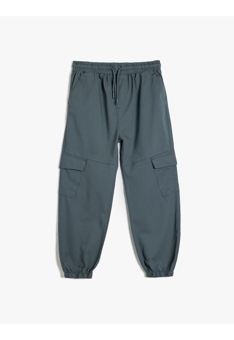 Pantaloni de trening cargo cu snur