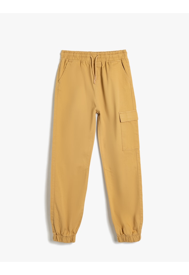 Pantaloni relaxed fit cu buzunar lateral cu clapa