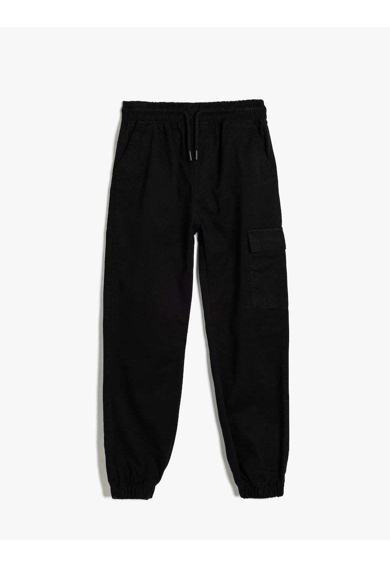 Pantaloni relaxed fit cu buzunar lateral cu clapa