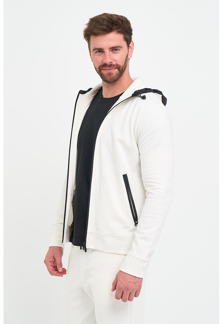 Hanorac din amestec de bumbac cu fermoar