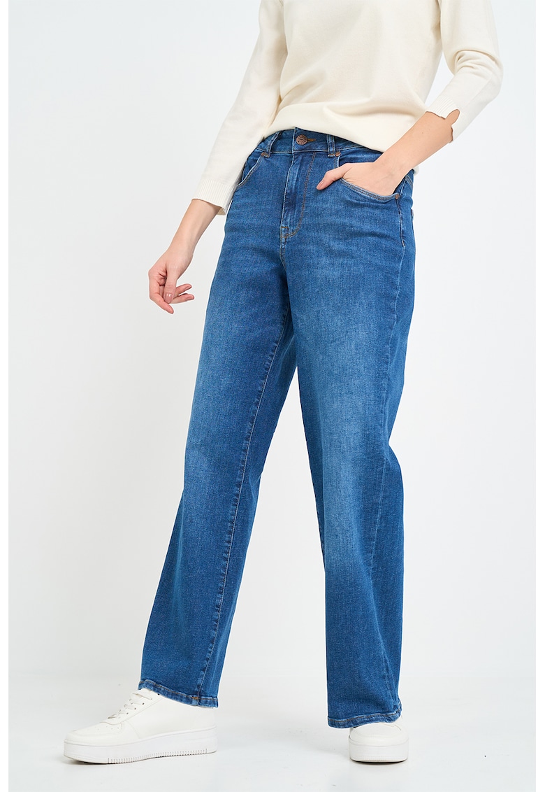 Blugi ampli cu 5 buzunare