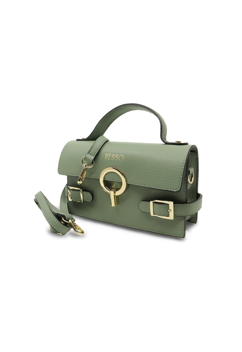 Geanta de mana din piele naturala Splendore Chic - Verde