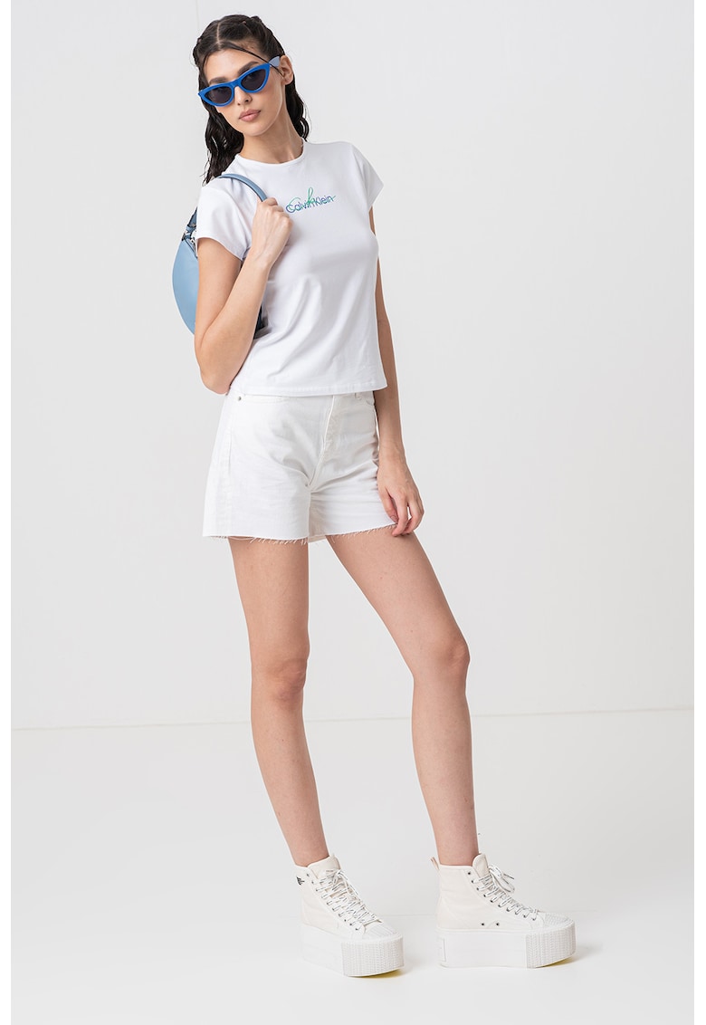 Tricou slim fit cu logo