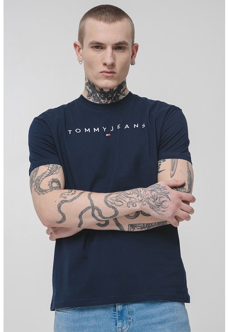 Tricou din bumbac cu logo brodat