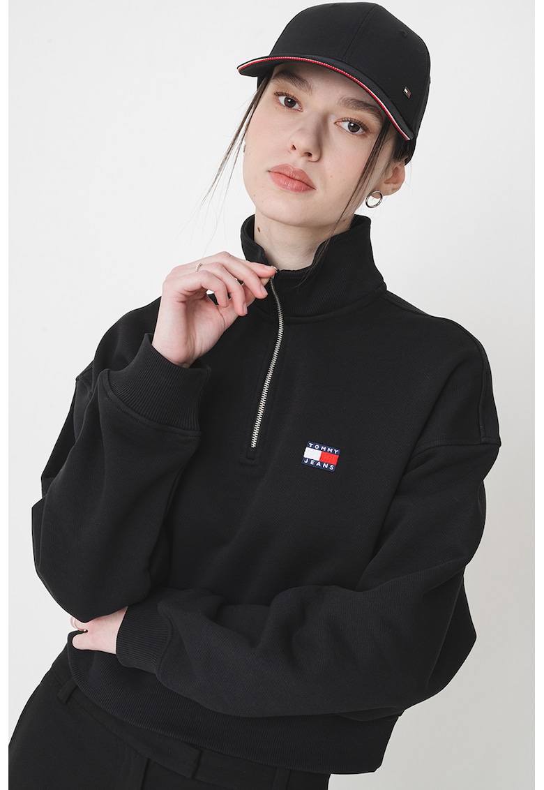 Bluza de trening lejera cu fenta cu fermoar