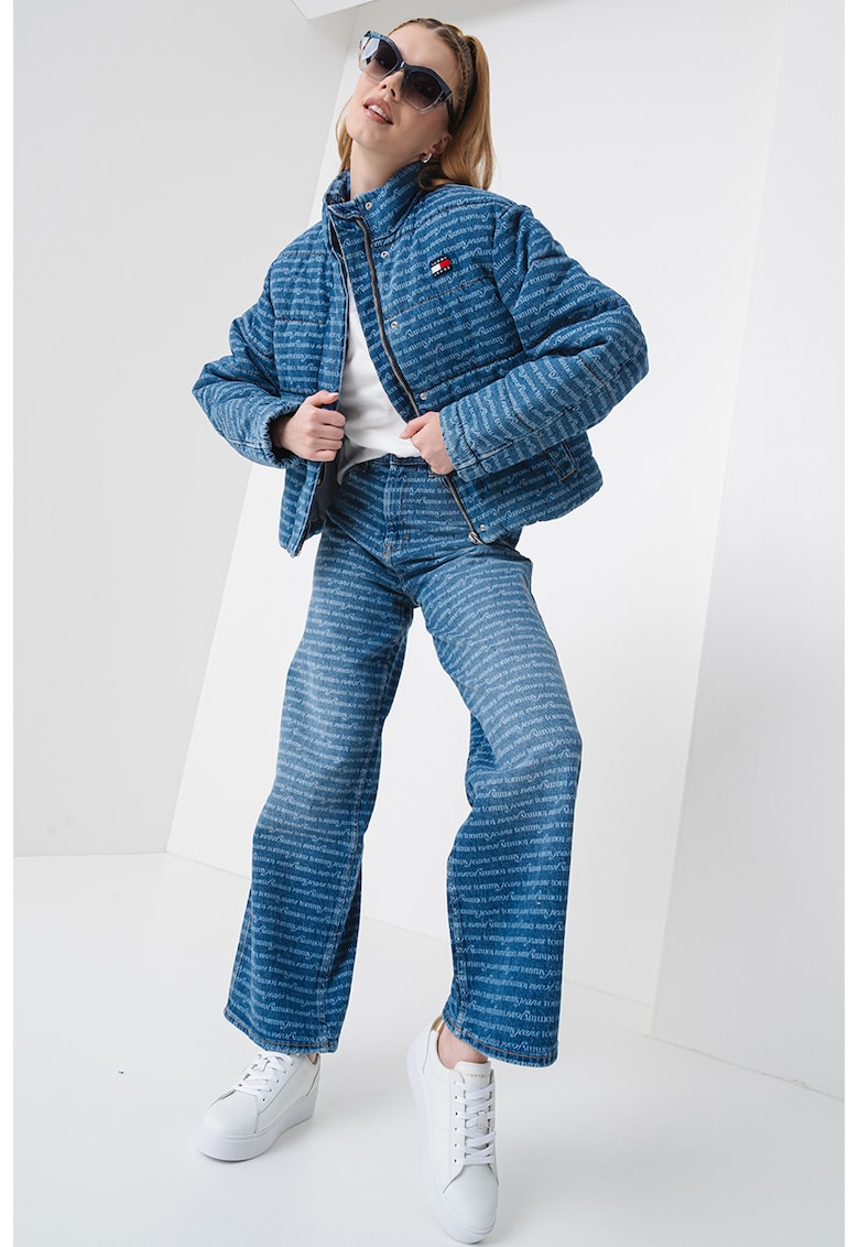 Geaca cu vatelina si imprimeu logo