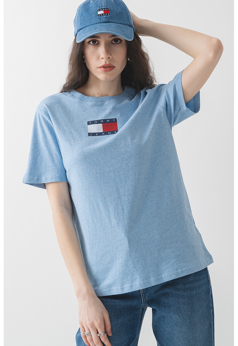 Tricou lejer din bumbac cu logo