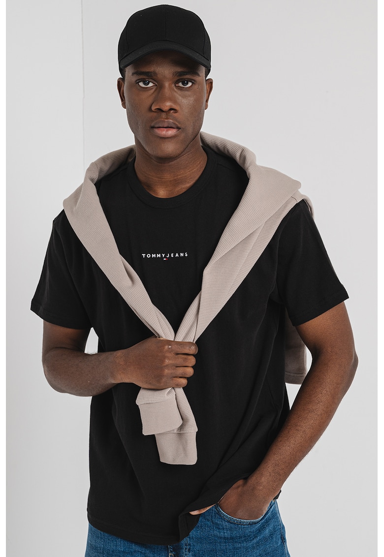 Tricou relaxed fit din bumbac - Negru