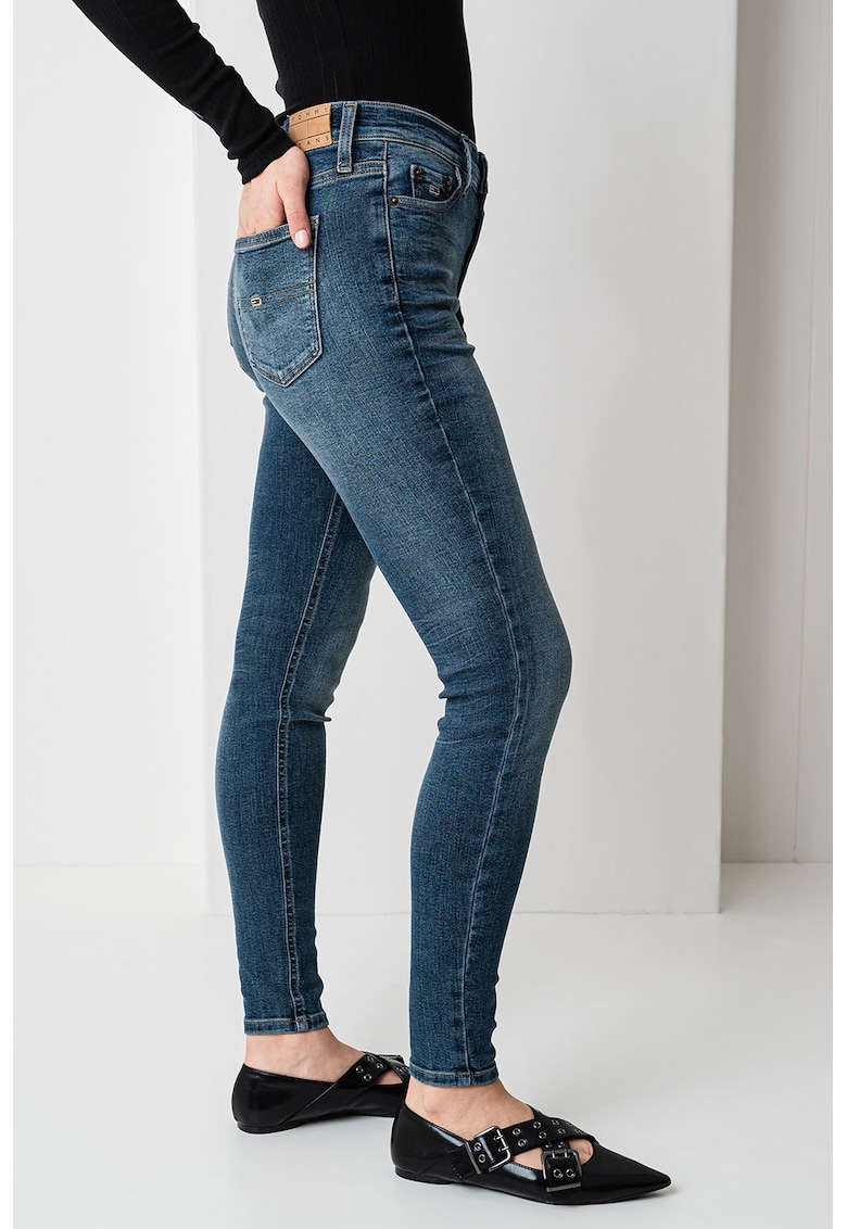 Blugi skinny cu talie medie