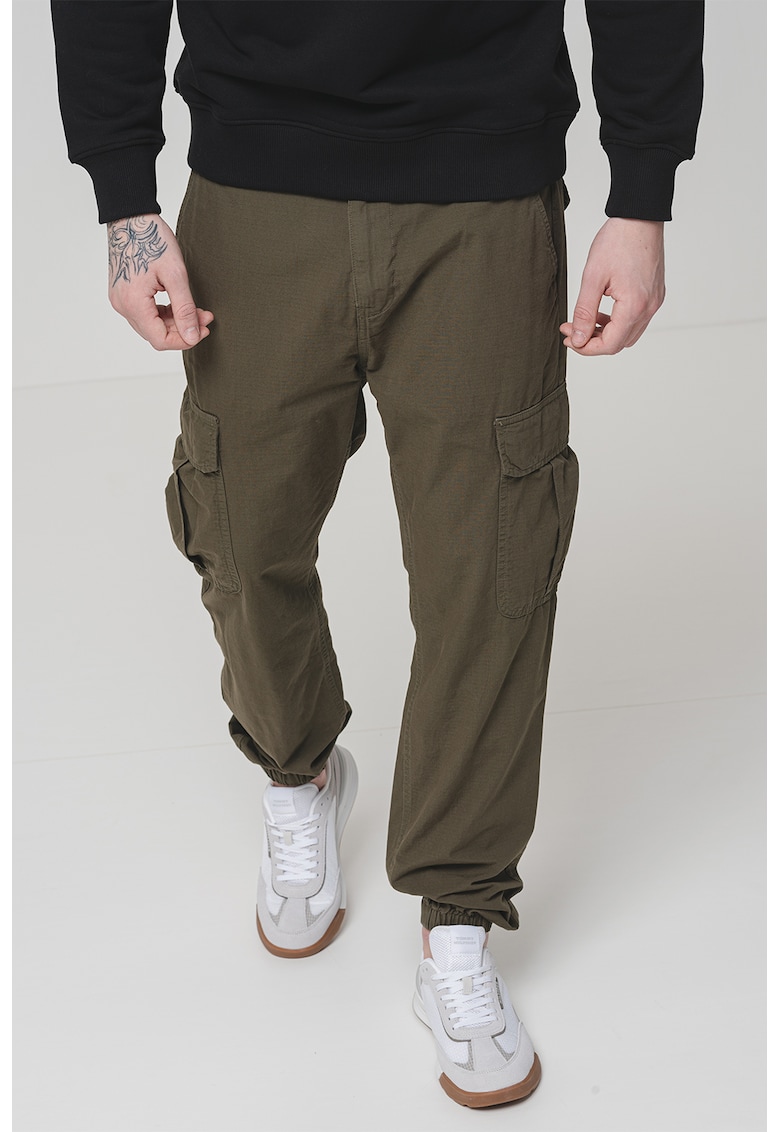 Pantaloni cargo cu talie medie