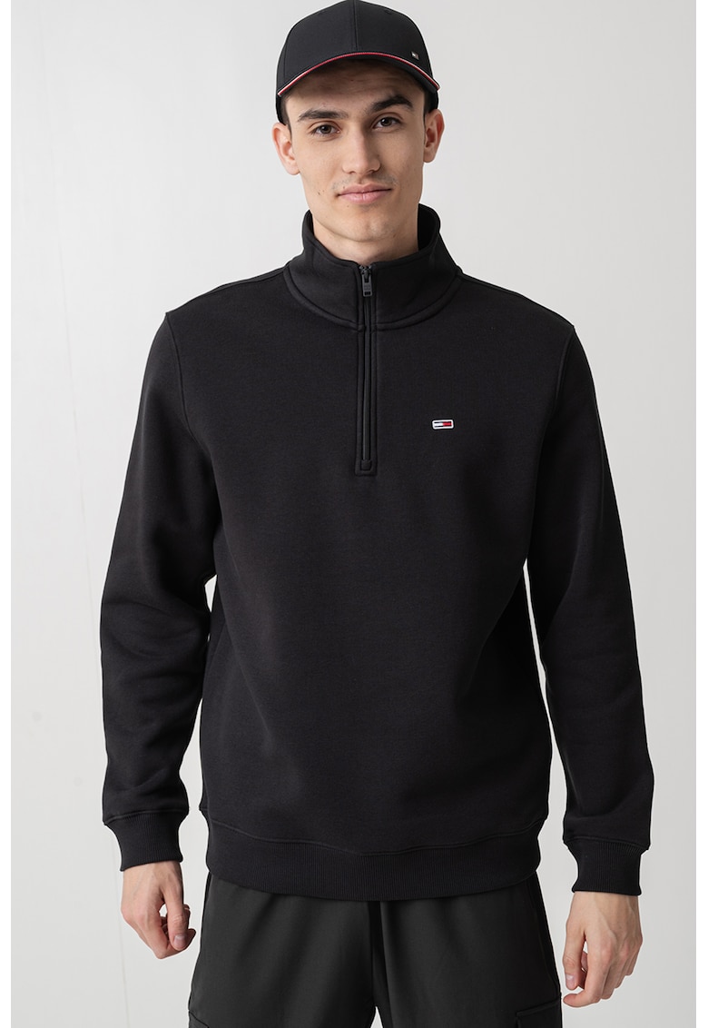 Bluza de trening cu fenta cu fermoar