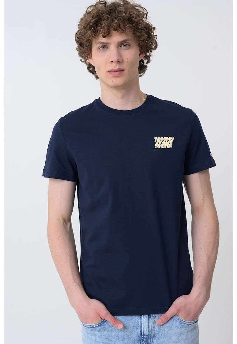 Tricou slim fit cu imprimeu logo