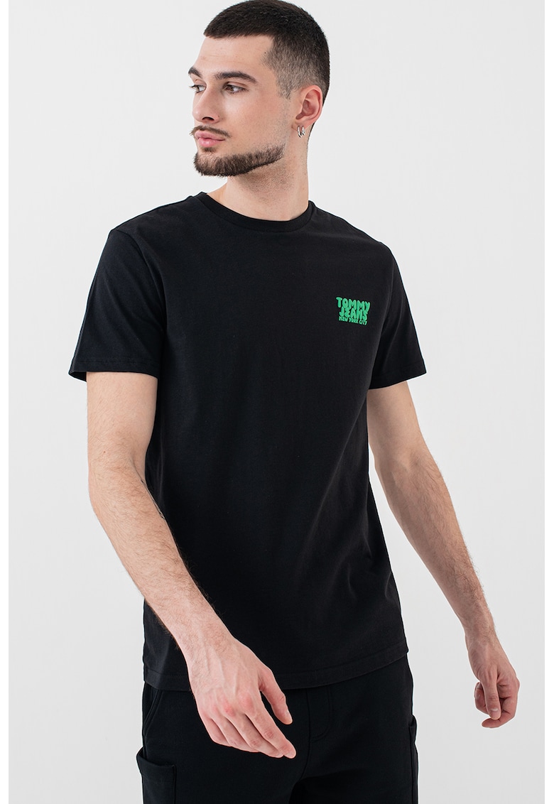 Tricou slim fit cu imprimeu logo