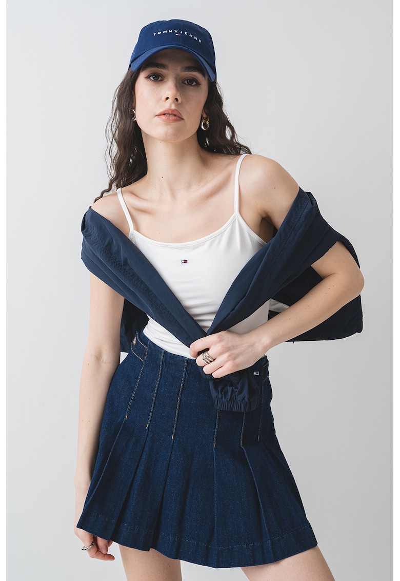 Top slim fit cu bretele ajustabile