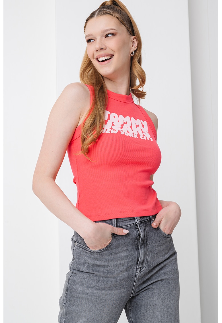 Top slim fit striat Bubble - Fucsia