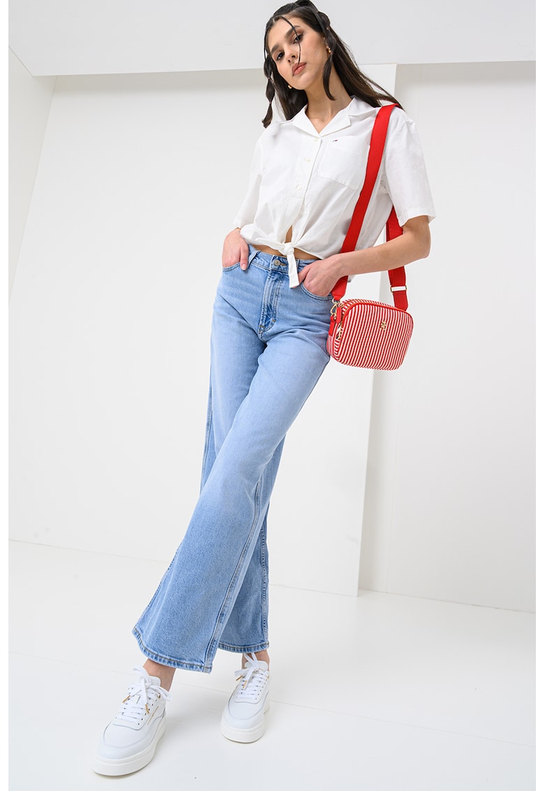 Camasa crop din amestec de in