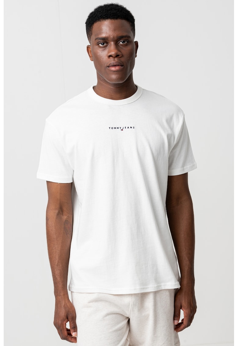 Tricou relaxed fit din bumbac - Negru/Alb murdar