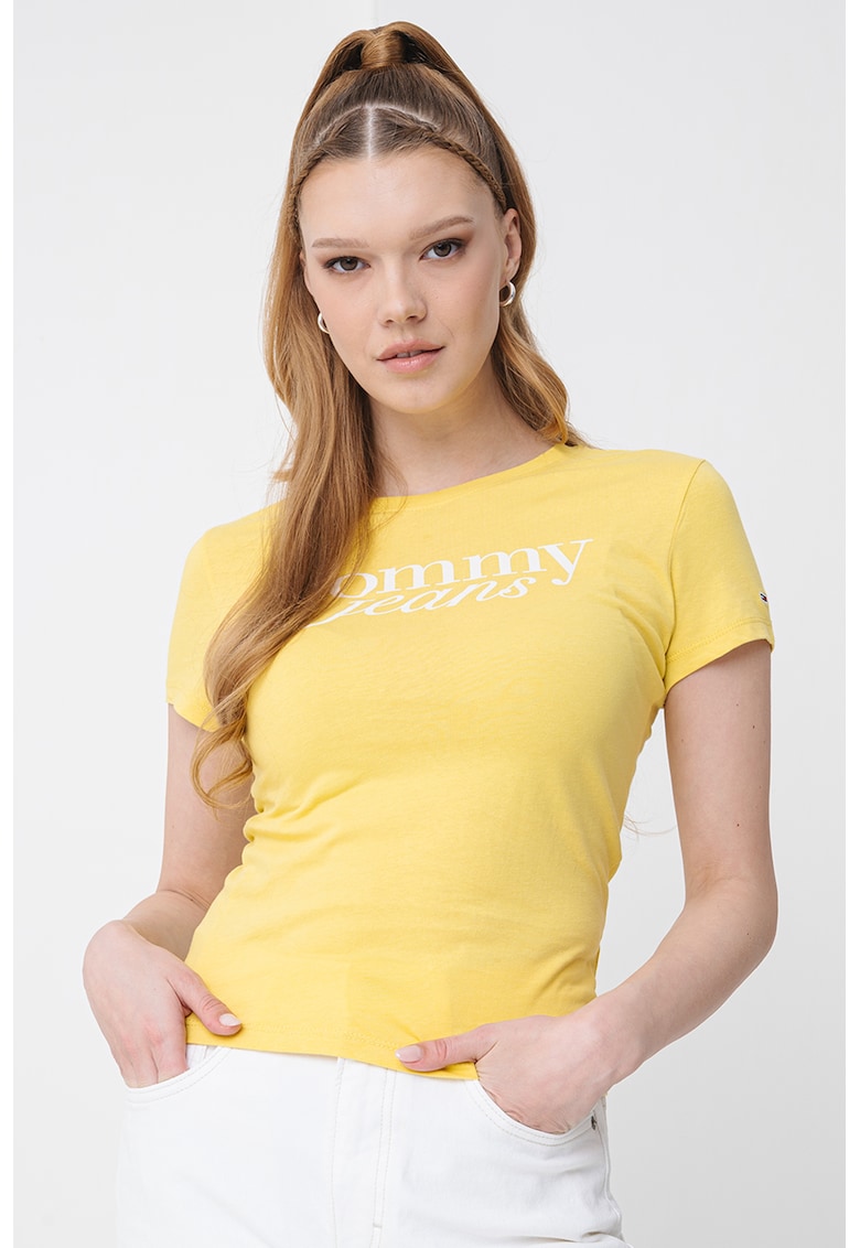 Tricou slim fit cu imprimeu logo