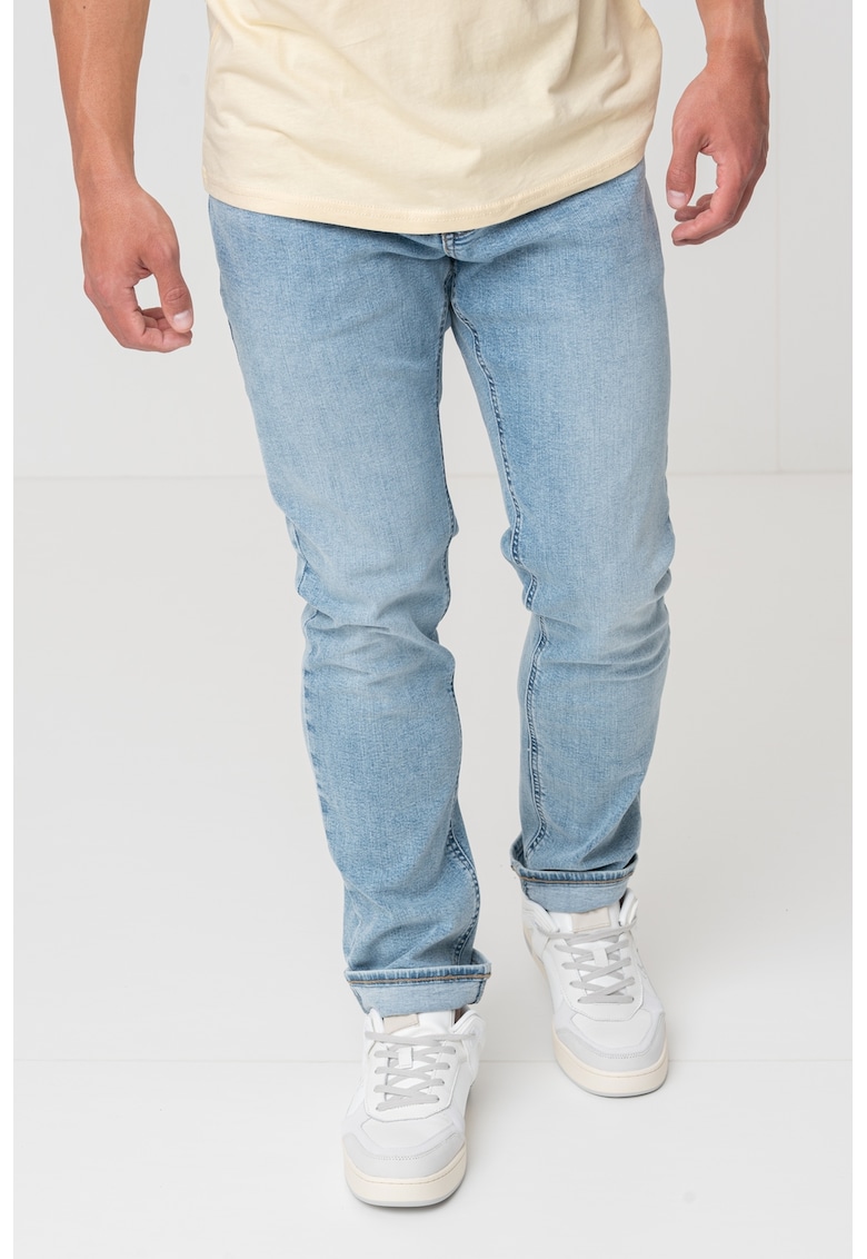 Blugi din amestec de bumbac cu talie medie