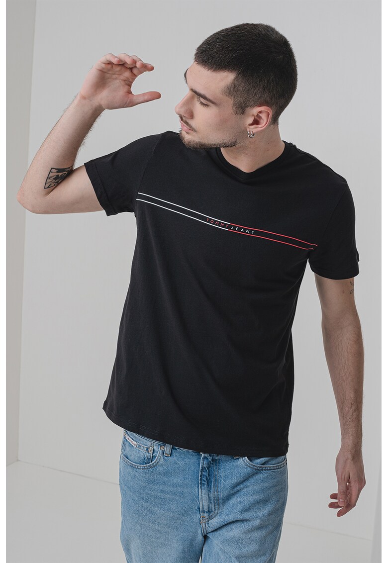 Tricou slim fit din bumbac.