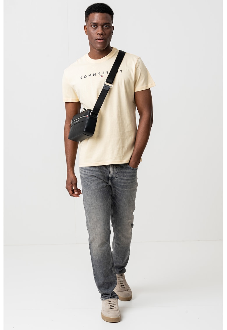 Tricou din bumbac cu logo brodat