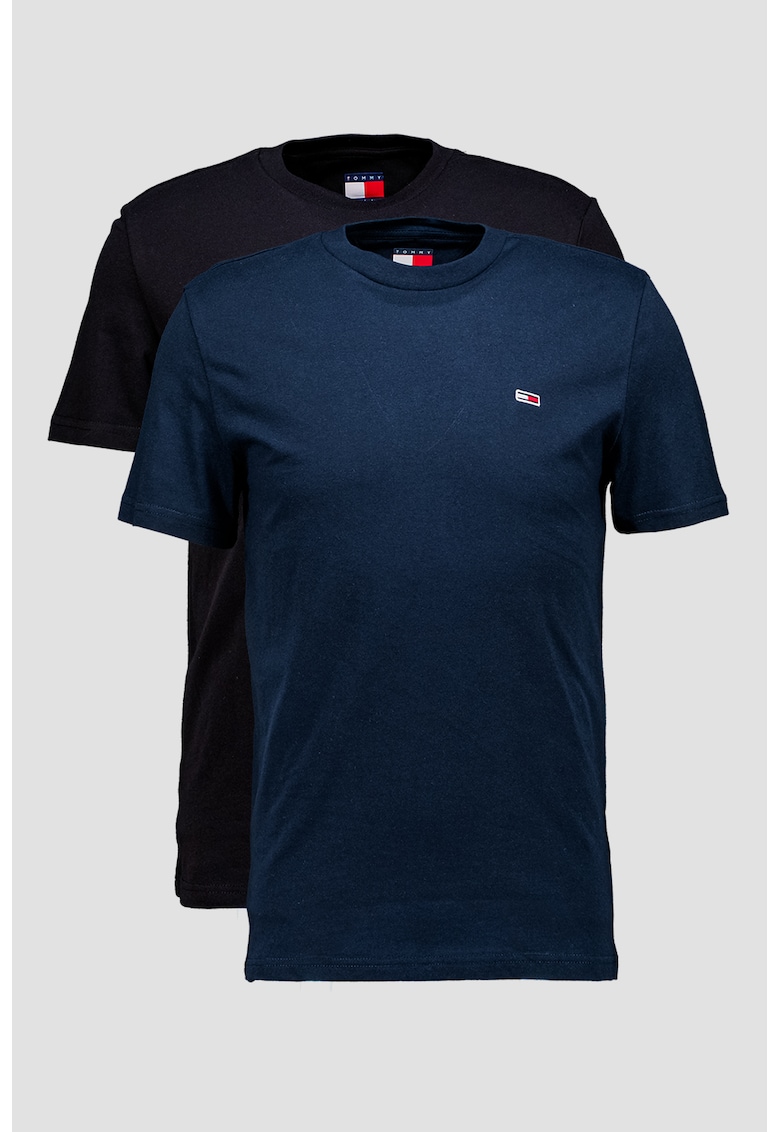 Set de tricouri slim fit din bumbac - 2 piese - Negru/Bleumarin