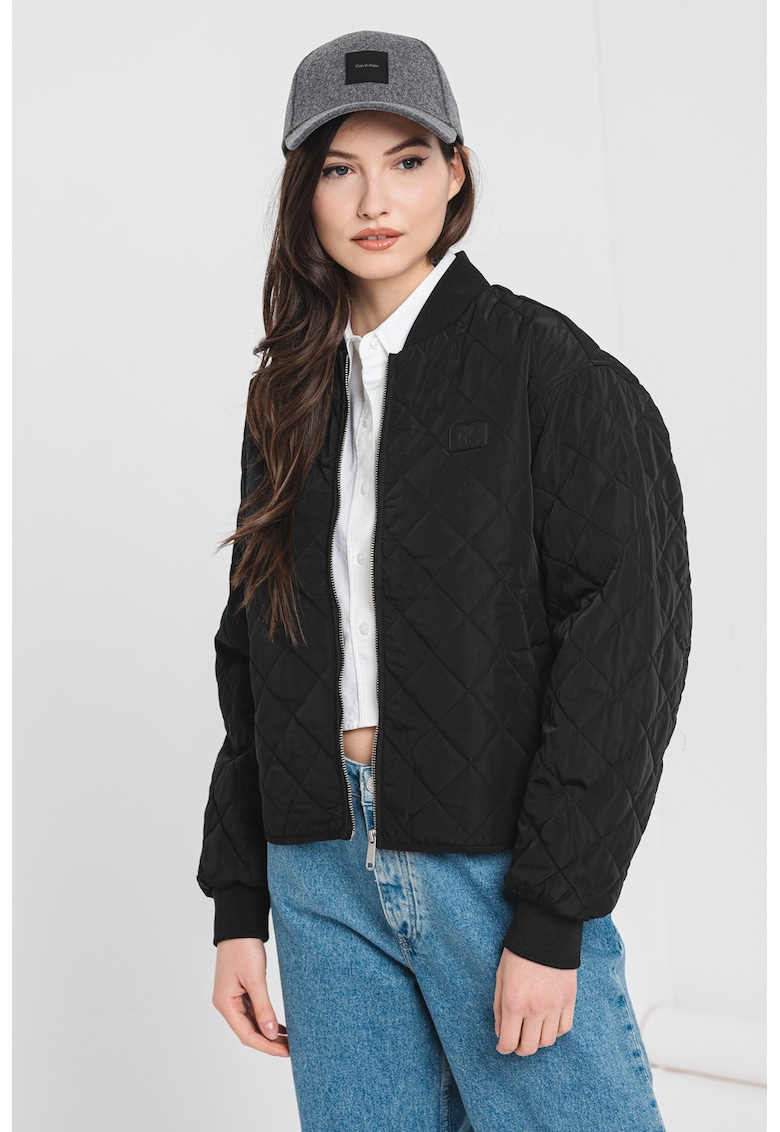 Jacheta cu model in carouri - Negru