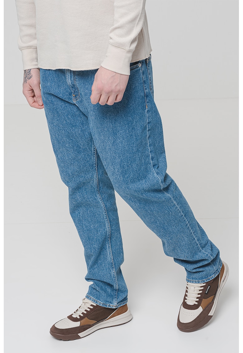 Blugi cu croiala dreapta si talie medie