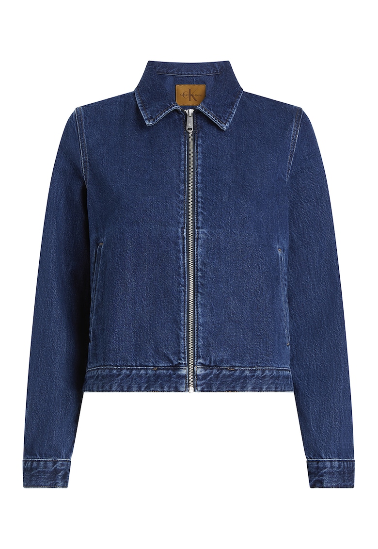 Jacheta din denim cu fermoar