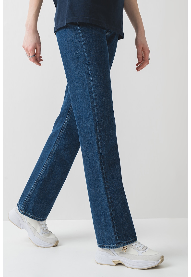 Blugi cu croiala bootcut si talie medie