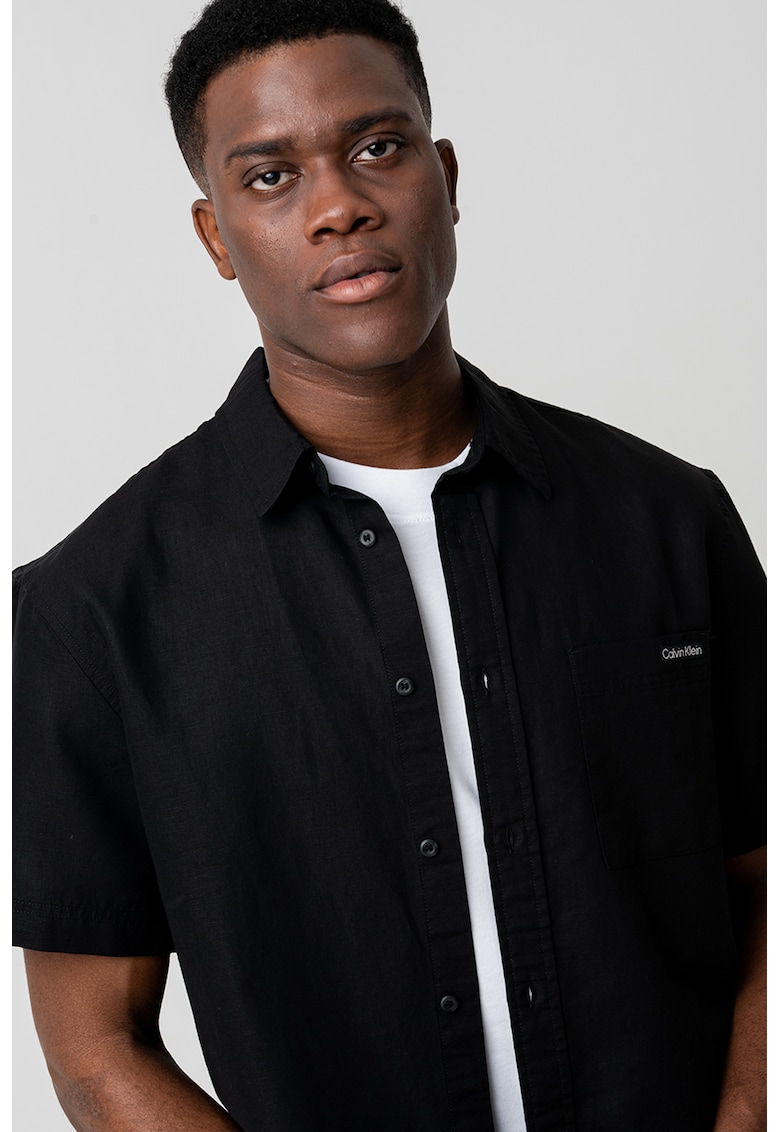 Camasa cu maneci scurte si aplicatie logo