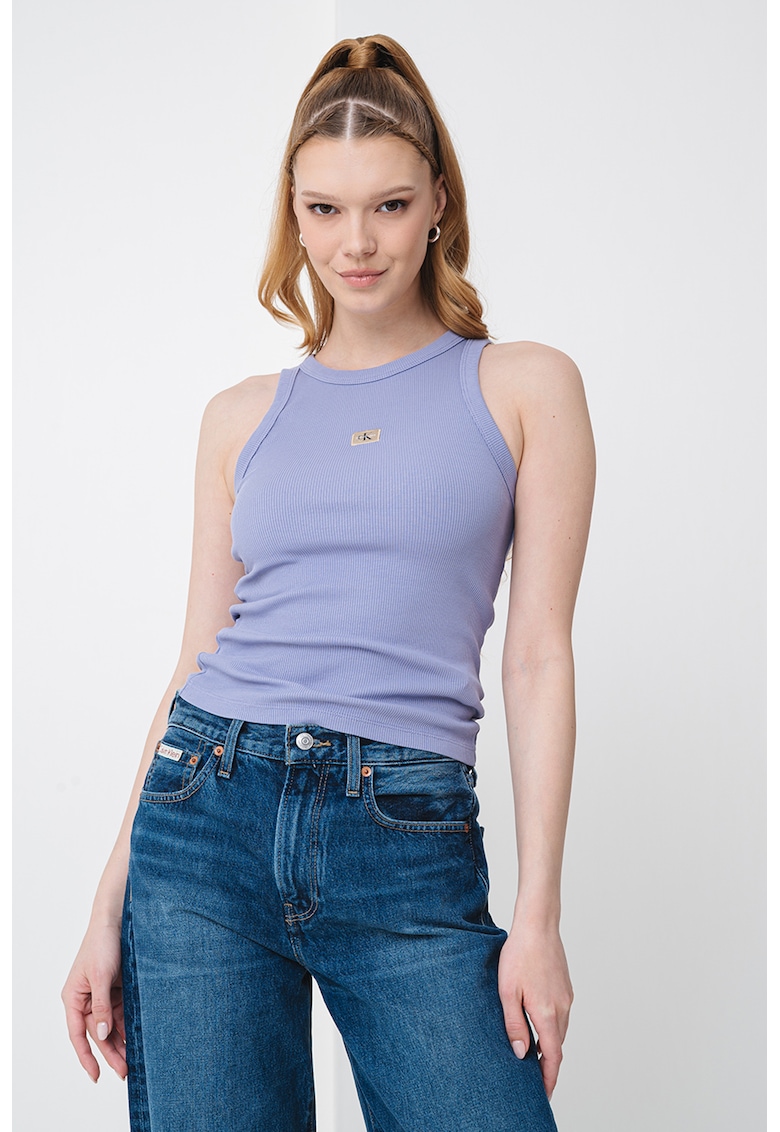 Top cu logo discret - Lila