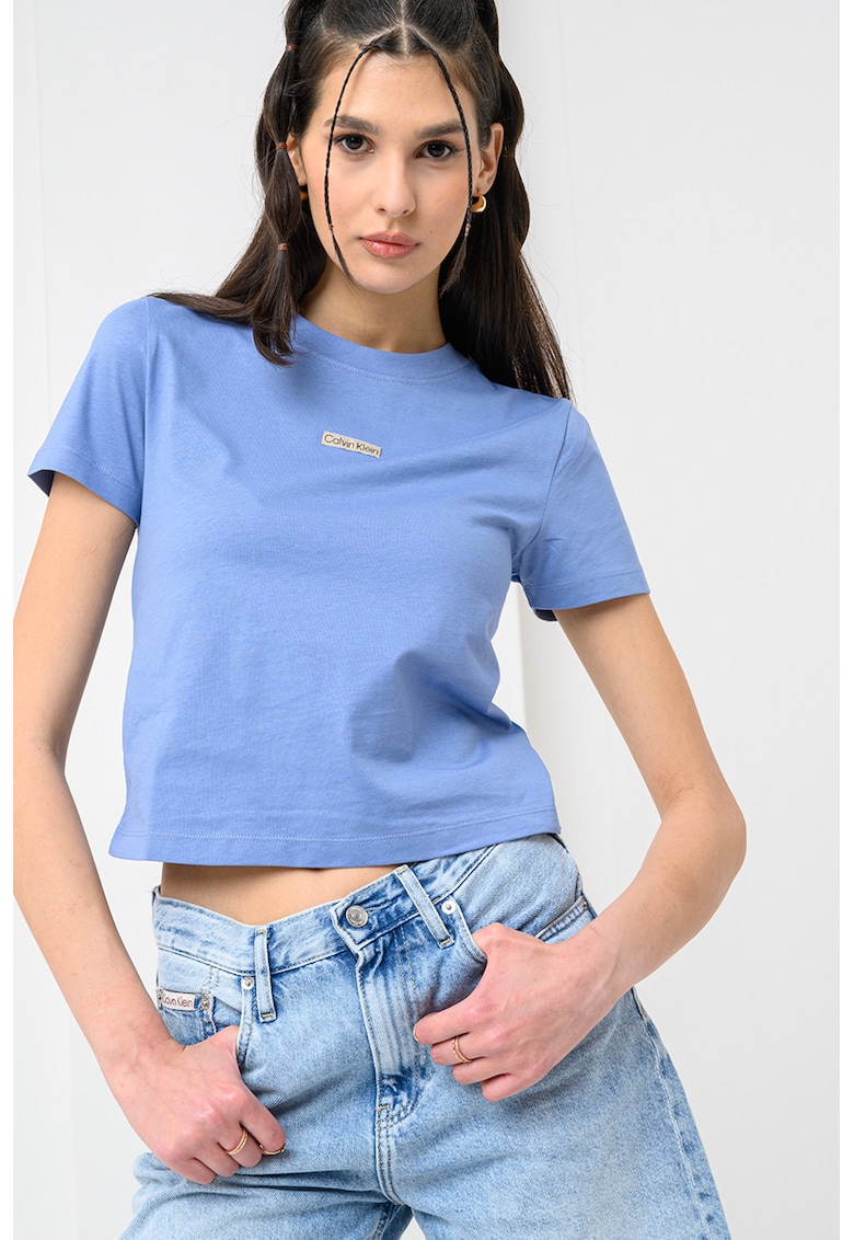 Tricou crop slim fit