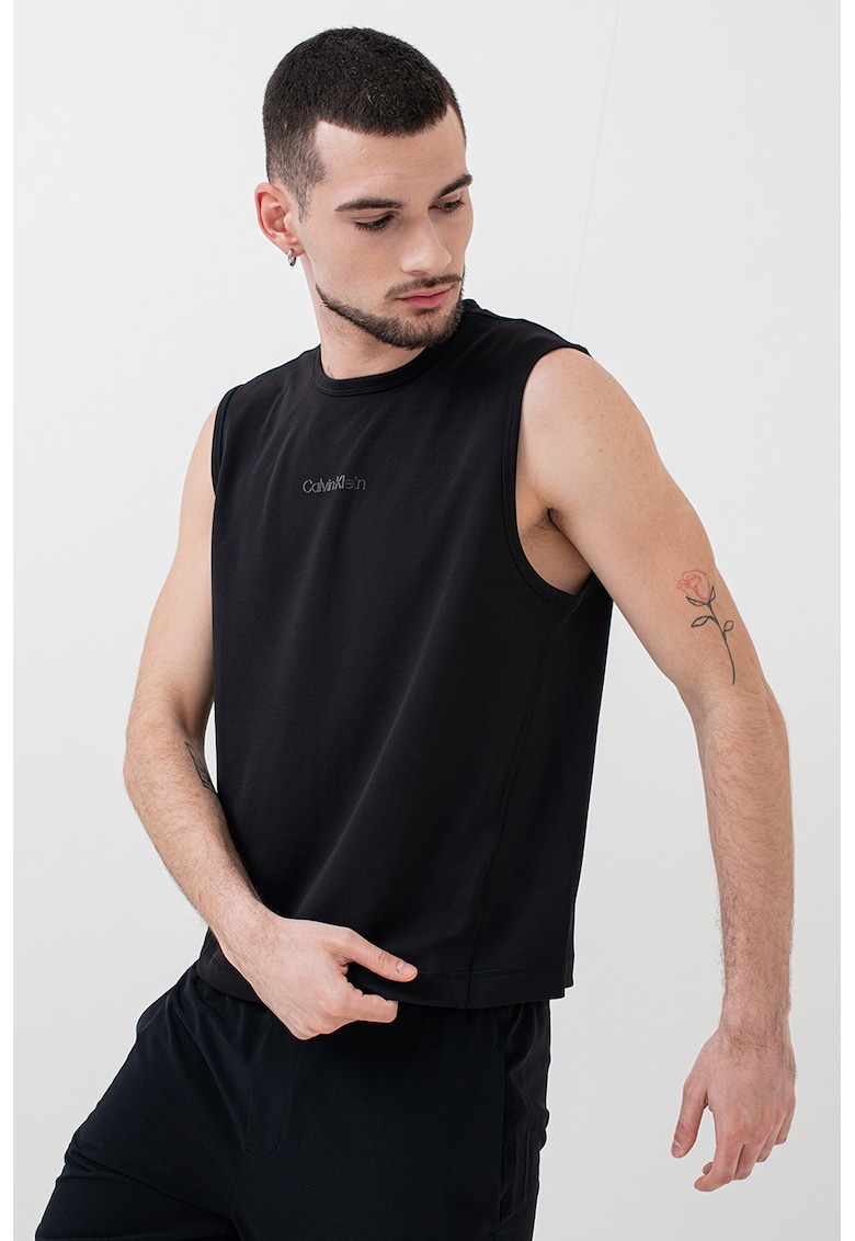 Top cu logo - pentru antrenament - Negru