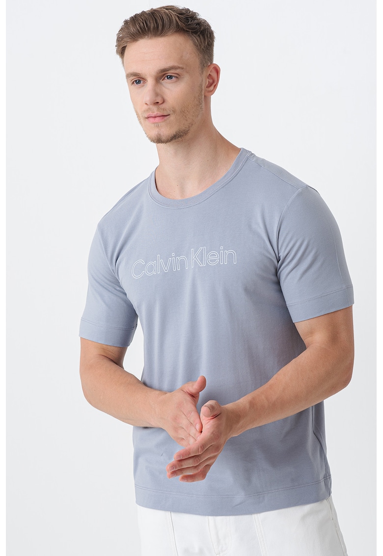 Tricou cu logo pentru antrenament - Gri deschis