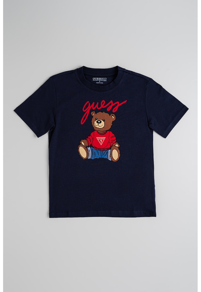 Tricou cu imprimeu grafic - Rosu/Maro/Bleumarin