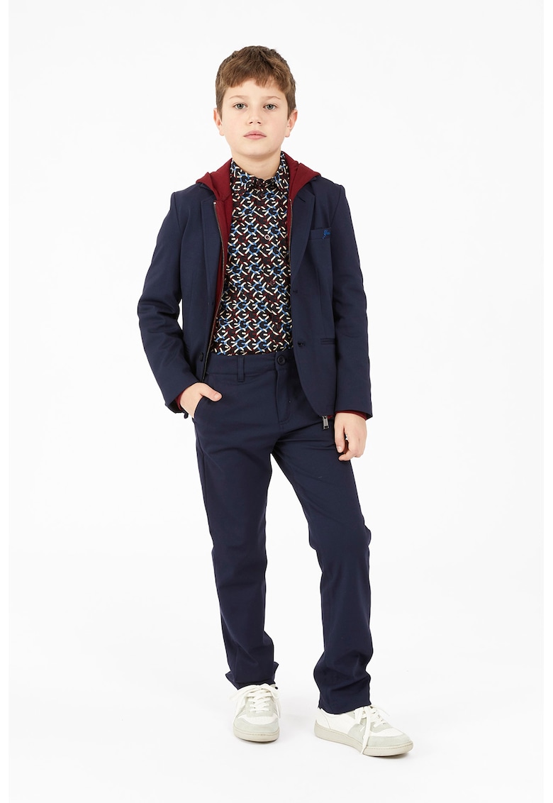 Pantaloni drepti cu model uni