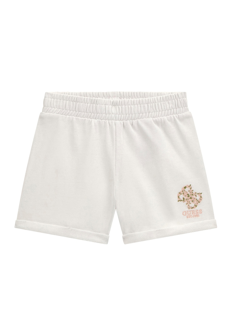 Pantaloni scurti din bumbac cu logo - Alb/Bej deschis