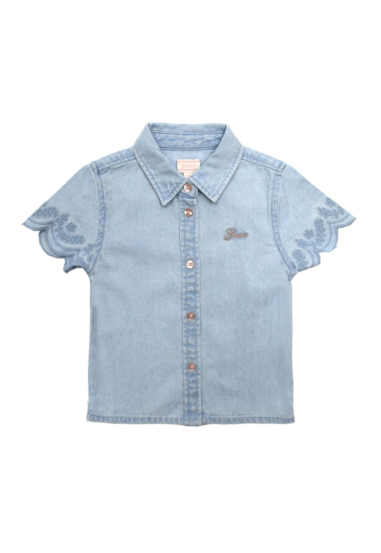 Camasa de denim cu maneci brodate