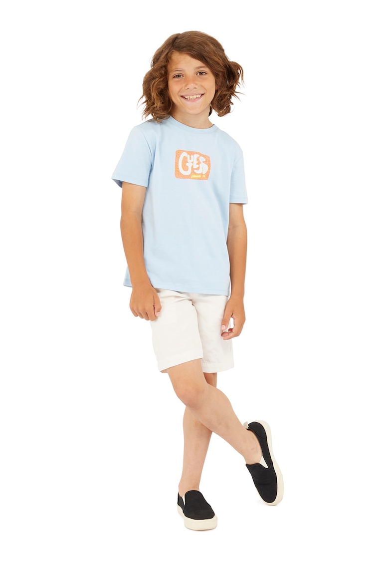 Pantaloni scurti din amestec de in cu model uni