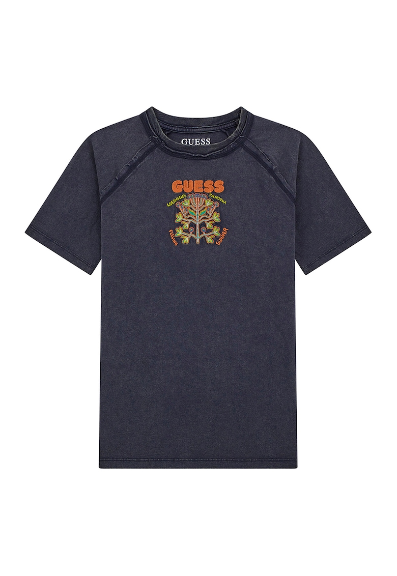 Tricou cu imprimeu si maneci raglan