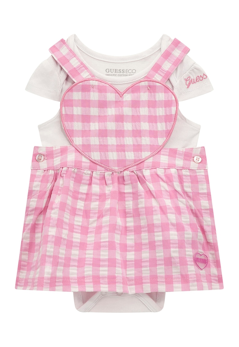 Set de body si sarafan - Alb/Roz pastel