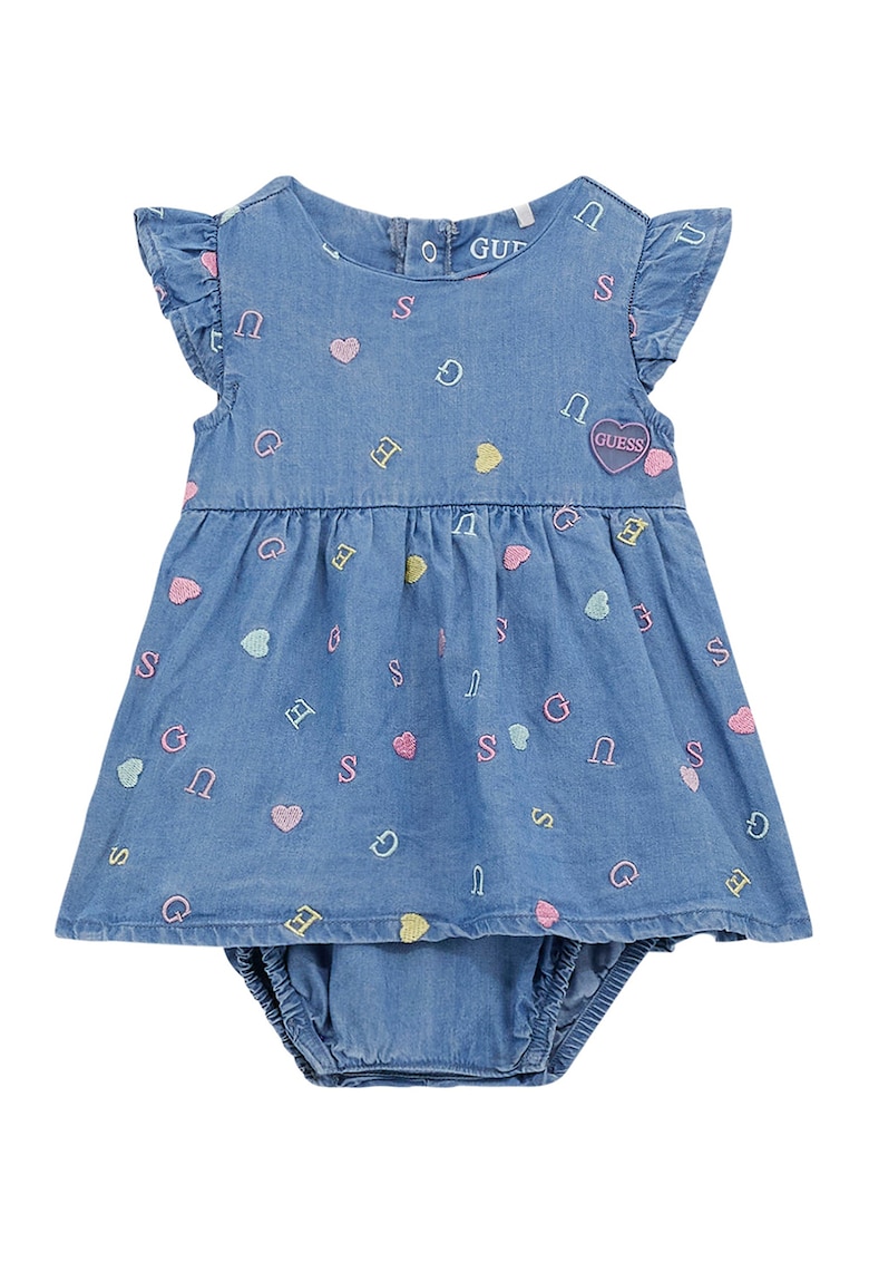 Rochie din chambray cu body integrat