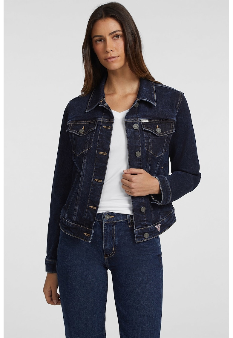 Jacheta regular fit din denim - Albastru inchis