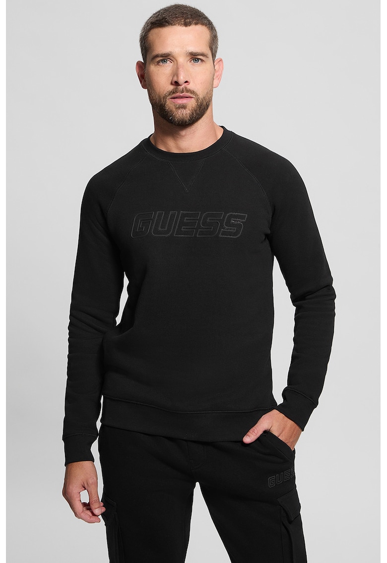 Bluza de trening cu decolteu la baza gatului - Negru