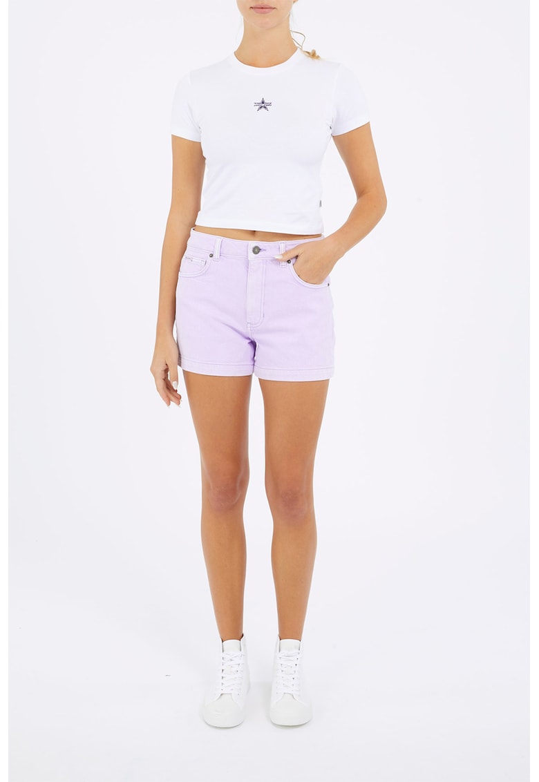 Blugi scurti mom fit