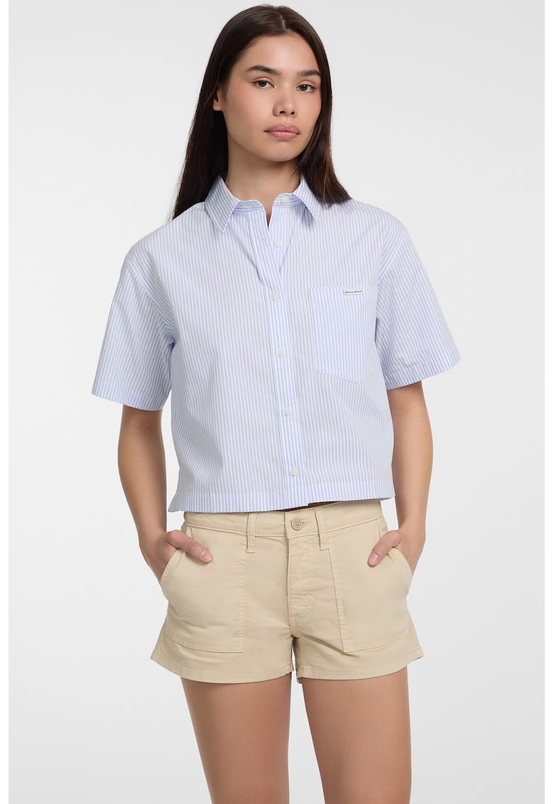 Camasa crop lejera cu dungi