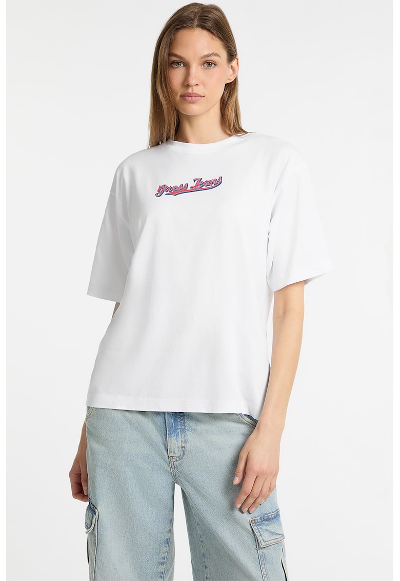 Tricou lejer cu logo pe piept